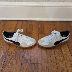 PUMA | Palermo Leather Sneaker - Moda White / Black - Women's 7.5 - Like New